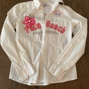 Women’s La Martina Long Sleeve shirt USA Palm Beach size 1